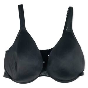 Cacique 44G Bra Black Satin‎ Full Coverage Stretch Plus Size Lane Bryant 101